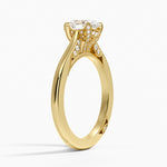 Simply Tacori Diamond Ring (1/8 ct. tw.) Yellow Gold 18k Oval Engagement Ring