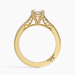 Simply Tacori Diamond Ring (1/8 ct. tw.) Yellow Gold 18k Oval Engagement Ring
