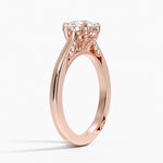 Simply Tacori Diamond Ring (1/8 ct. tw.) Rose Gold 18k Round Engagement Ring