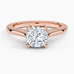 Simply Tacori Diamond Ring (1/8 ct. tw.) Rose Gold 18k Cushion Engagement Ring