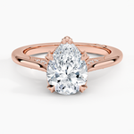 Simply Tacori Diamond Ring (1/8 ct. tw.) Rose Gold 18k Pear Engagement Ring