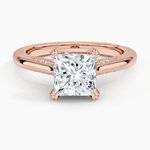 Simply Tacori Diamond Ring (1/8 ct. tw.) Rose Gold 18k Princess Engagement Ring