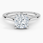Simply Tacori Diamond Ring (1/8 ct. tw.) Platinum Cushion Engagement Ring