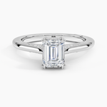 Simply Tacori Diamond Ring (1/8 ct. tw.) Platinum Emerald Engagement Ring