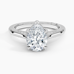 Simply Tacori Diamond Ring (1/8 ct. tw.) Platinum Pear Engagement Ring