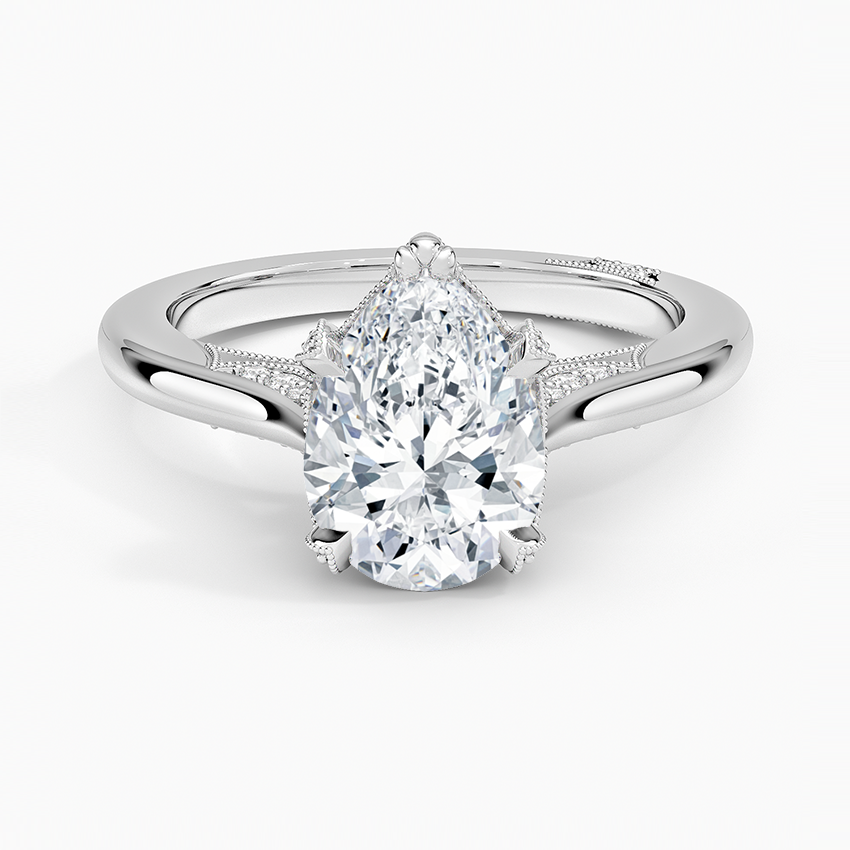 Simply Tacori Diamond Ring (1/8 ct. tw.) Platinum Pear Engagement Ring
