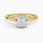 Simply Tacori Diamond Ring (1/8 ct. tw.) Yellow Gold 18k Emerald Engagement Ring