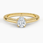 Simply Tacori Diamond Ring (1/8 ct. tw.) Yellow Gold 18k Pear Engagement Ring