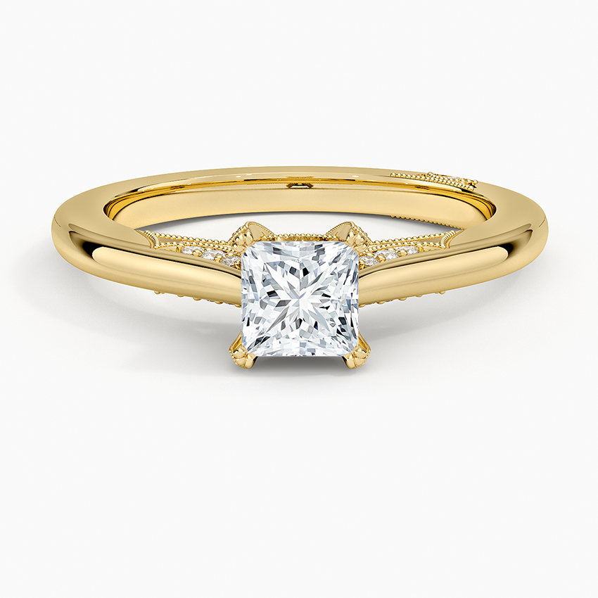 Simply Tacori Diamond Ring (1/8 ct. tw.) Yellow Gold 18k Princess Engagement Ring