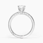 Simply Tacori Delicate Drape Diamond Ring Platinum Cushion Engagement Ring