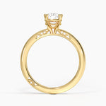 Simply Tacori Delicate Drape Diamond Ring Yellow Gold 18k Cushion Engagement Ring