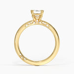 Simply Tacori Delicate Drape Diamond Ring Yellow Gold 18k Emerald Engagement Ring