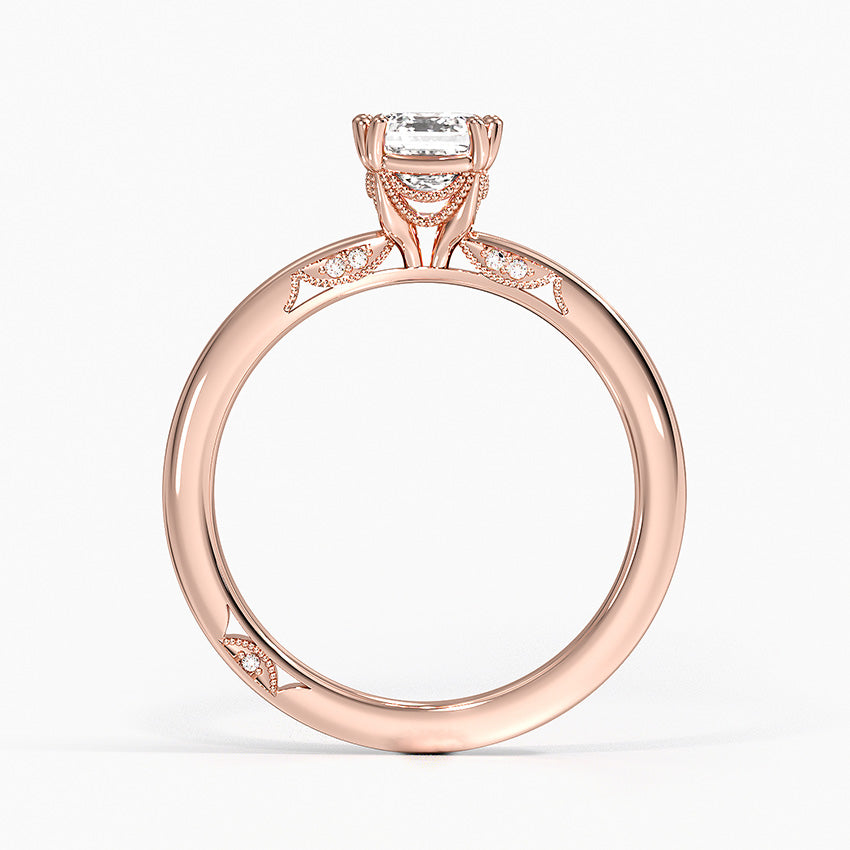 Simply Tacori Delicate Drape Diamond Ring Rose Gold 18k Oval Engagement Ring
