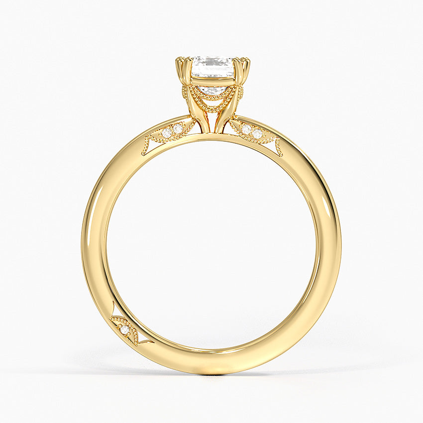 Simply Tacori Delicate Drape Diamond Ring Yellow Gold 18k Oval Engagement Ring
