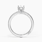 Simply Tacori Delicate Drape Diamond Ring Platinum Princess Engagement Ring