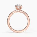 Simply Tacori Delicate Drape Diamond Ring Rose Gold 18k Round Engagement Ring