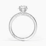Simply Tacori Delicate Drape Diamond Ring Platinum Round Engagement Ring
