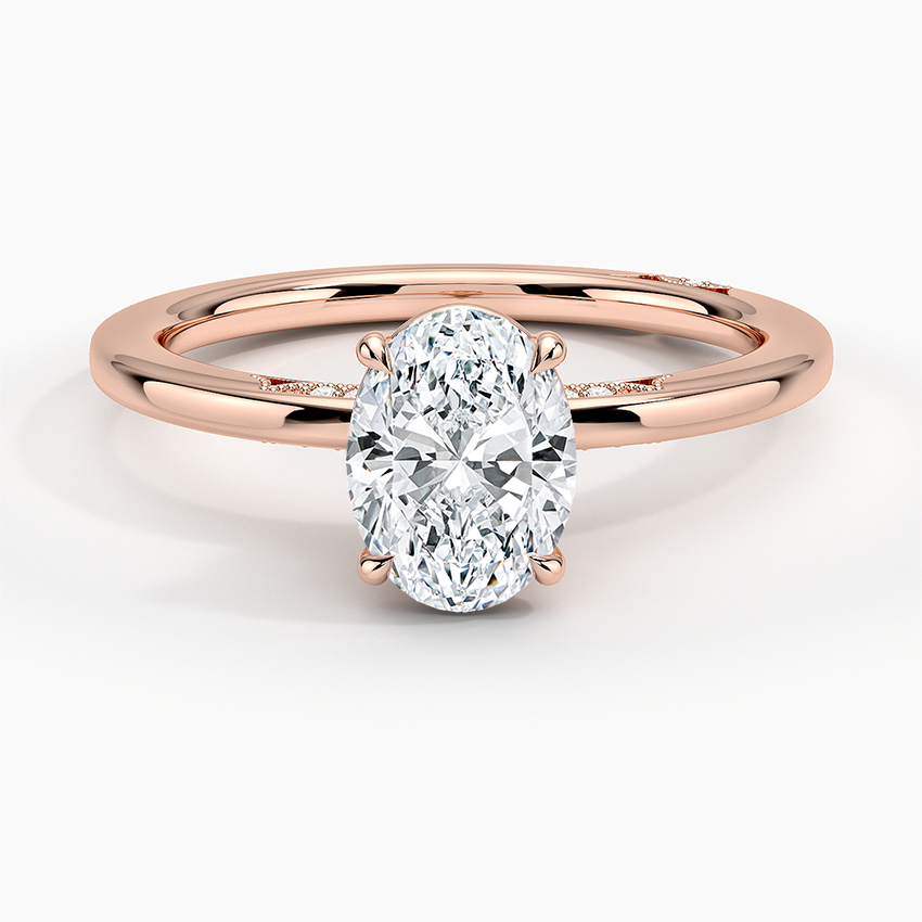 Simply Tacori Delicate Drape Diamond Ring Rose Gold 18k Oval Engagement Ring