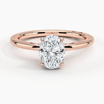 Simply Tacori Delicate Drape Diamond Ring Rose Gold 18k Oval Engagement Ring