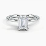 Simply Tacori Delicate Drape Diamond Ring Platinum Emerald Engagement Ring