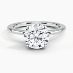 Simply Tacori Delicate Drape Diamond Ring Platinum Round Engagement Ring