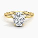 Simply Tacori Delicate Drape Diamond Ring Yellow Gold 18k Oval Engagement Ring