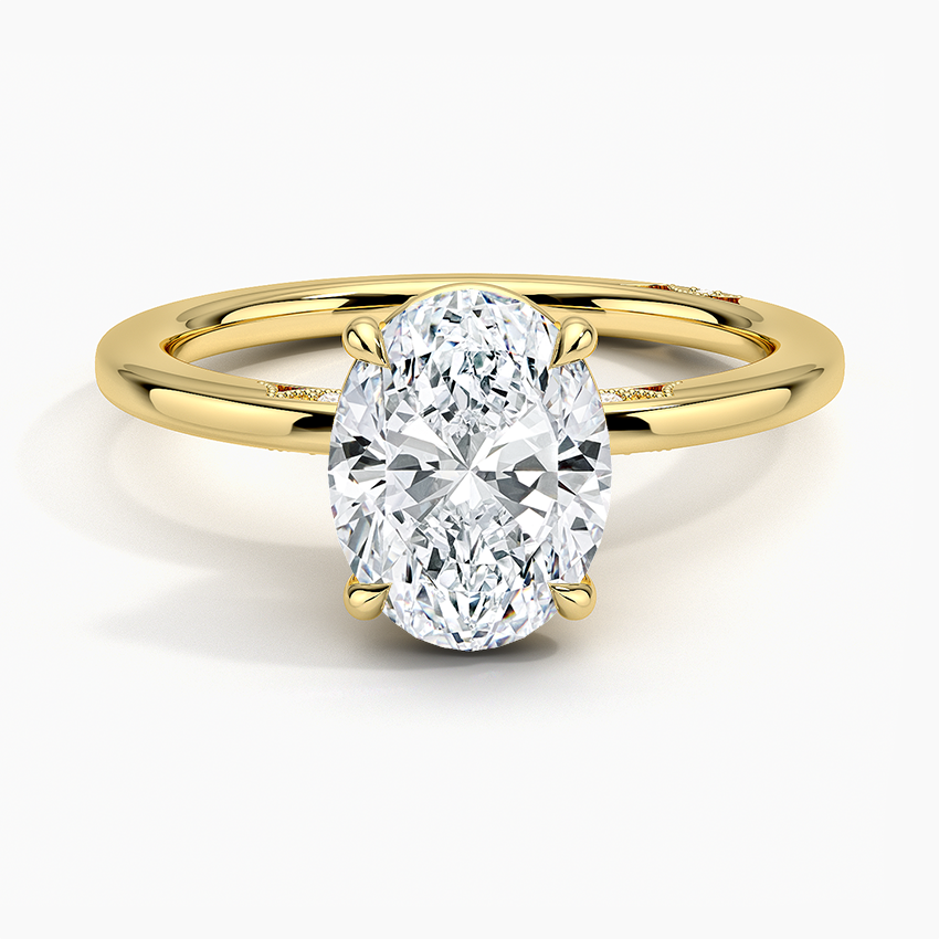 Simply Tacori Delicate Drape Diamond Ring Yellow Gold 18k Oval Engagement Ring