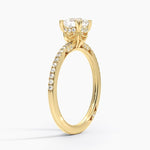 Simply Tacori Luxe Drape Diamond Ring Yellow Gold 18k Cushion Engagement Ring