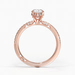 Simply Tacori Luxe Drape Diamond Ring Rose Gold 18k Oval Engagement Ring