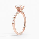 Simply Tacori Luxe Drape Diamond Ring Rose Gold 18k Princess Engagement Ring