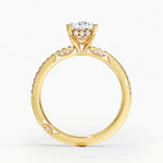 Simply Tacori Luxe Drape Diamond Ring Yellow Gold 18k Princess Engagement Ring