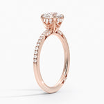 Simply Tacori Luxe Drape Diamond Ring Rose Gold 18k Round Engagement Ring