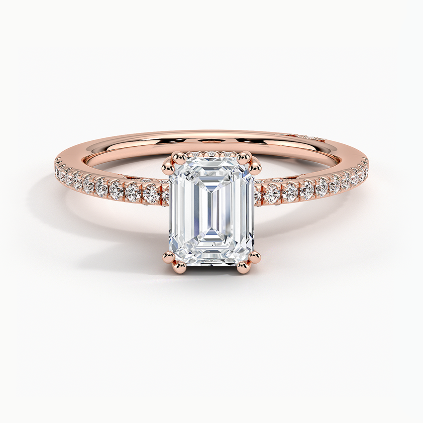Simply Tacori Luxe Drape Diamond Ring Rose Gold 18k Emerald Engagement Ring