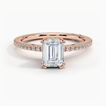 Simply Tacori Luxe Drape Diamond Ring Rose Gold 18k Emerald Engagement Ring