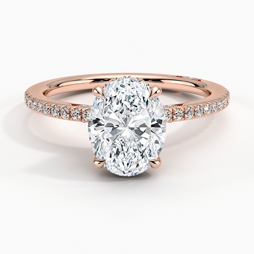 Simply Tacori Luxe Drape Diamond Ring Rose Gold 18k Oval Engagement Ring