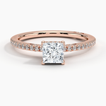 Simply Tacori Luxe Drape Diamond Ring Rose Gold 18k Princess Engagement Ring