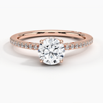 Simply Tacori Luxe Drape Diamond Ring Rose Gold 18k Round Engagement Ring