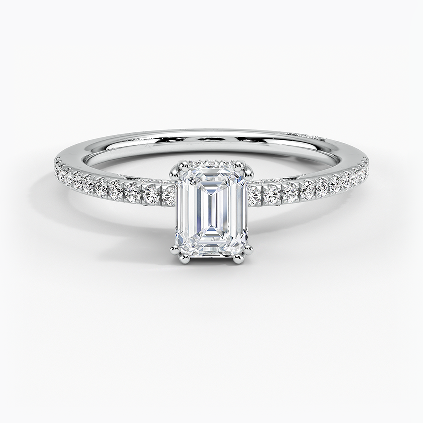 Simply Tacori Luxe Drape Diamond Ring Platinum Emerald Engagement Ring