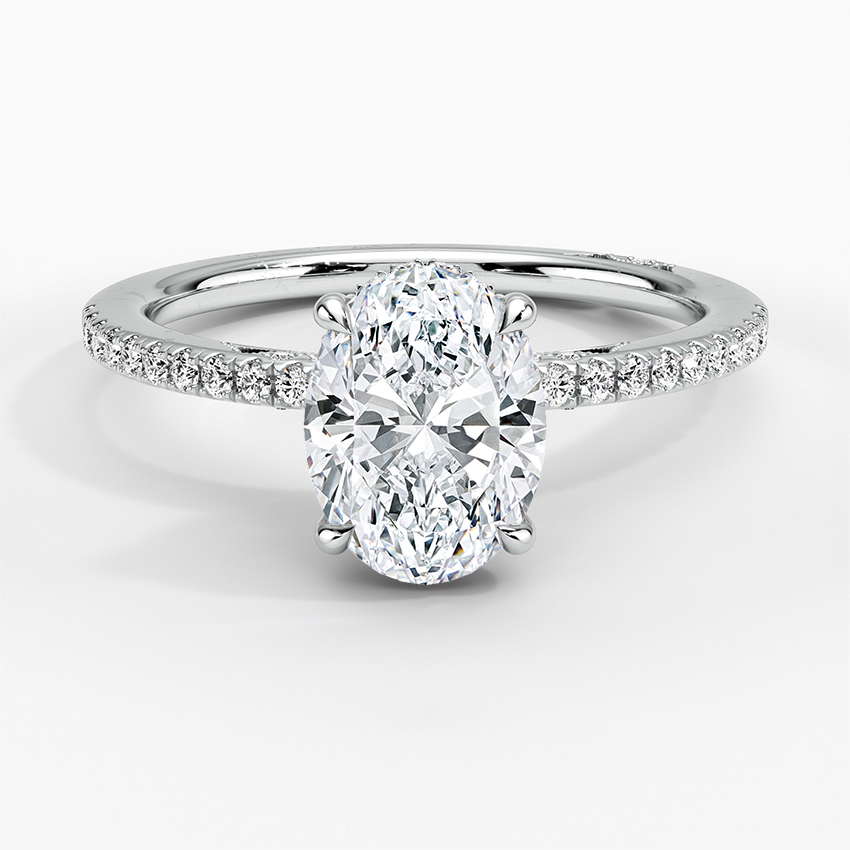 Simply Tacori Luxe Drape Diamond Ring Platinum Oval Engagement Ring