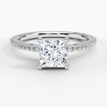 Simply Tacori Luxe Drape Diamond Ring Platinum Princess Engagement Ring