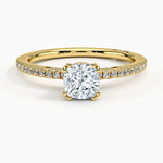 Simply Tacori Luxe Drape Diamond Ring Yellow Gold 18k Cushion Engagement Ring