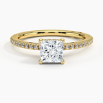 Simply Tacori Luxe Drape Diamond Ring Yellow Gold 18k Princess Engagement Ring