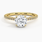 Simply Tacori Luxe Drape Diamond Ring Yellow Gold 18k Round Engagement Ring