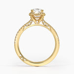 Simply Tacori Cathedral Drape Diamond Ring Yellow Gold 18k Cushion Engagement Ring