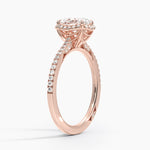 Simply Tacori Cathedral Drape Diamond Ring Rose Gold 18k Oval Engagement Ring