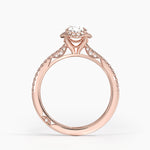 Simply Tacori Cathedral Drape Diamond Ring Rose Gold 18k Oval Engagement Ring