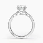 Simply Tacori Cathedral Drape Diamond Ring Platinum Princess Engagement Ring