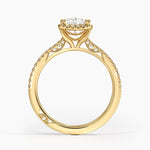 Simply Tacori Cathedral Drape Diamond Ring Yellow Gold 18k Princess Engagement Ring