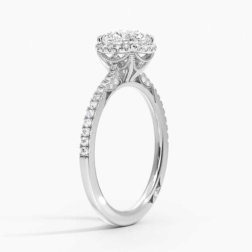 Simply Tacori Cathedral Drape Diamond Ring Platinum Round Engagement Ring