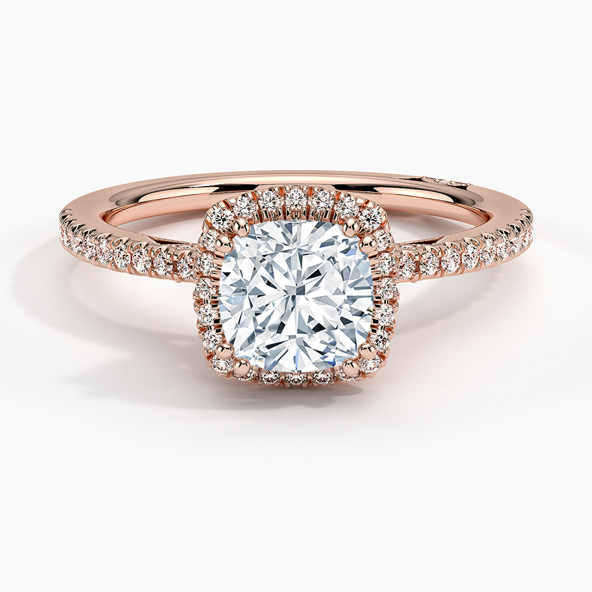 Simply Tacori Cathedral Drape Diamond Ring Rose Gold 18k Cushion Engagement Ring